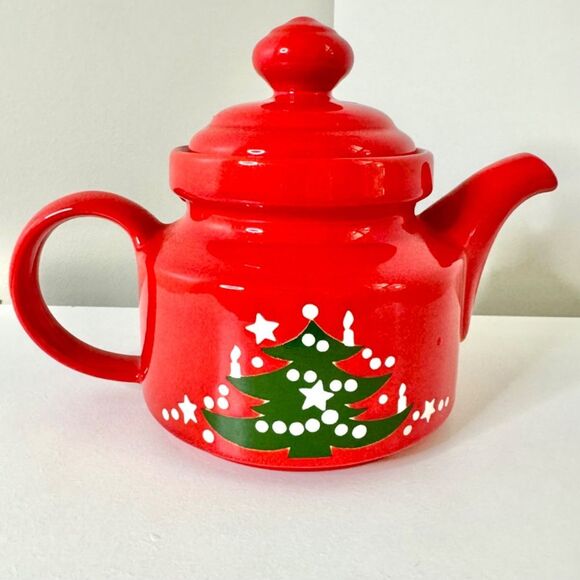 Vintage Waechtersbach West Germany Ceramic Christmas Teapot / Tea Kettle - Picture 3 of 9